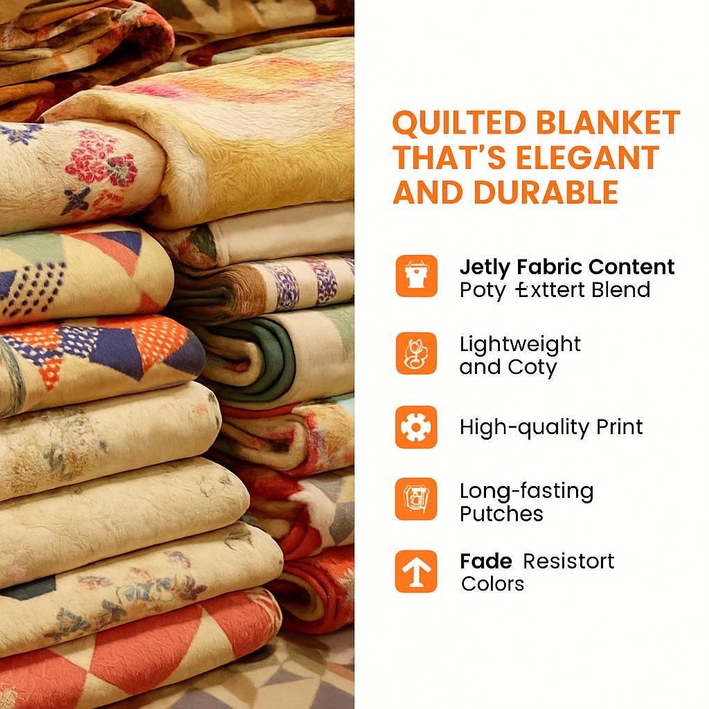 Vintage Cartoon Cats Quilted Blanket