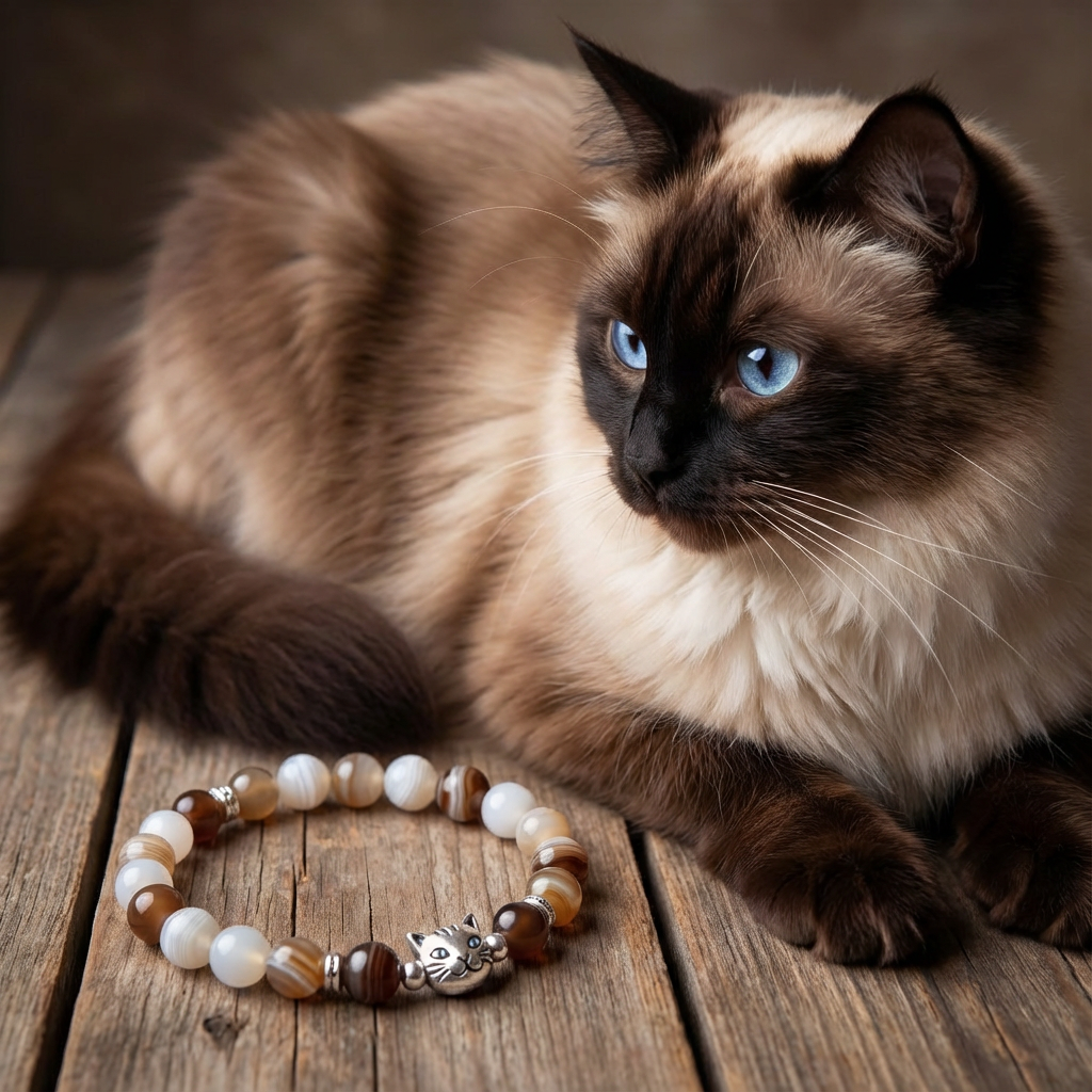 Custom Chocolate Ragdoll Cat Bracelet