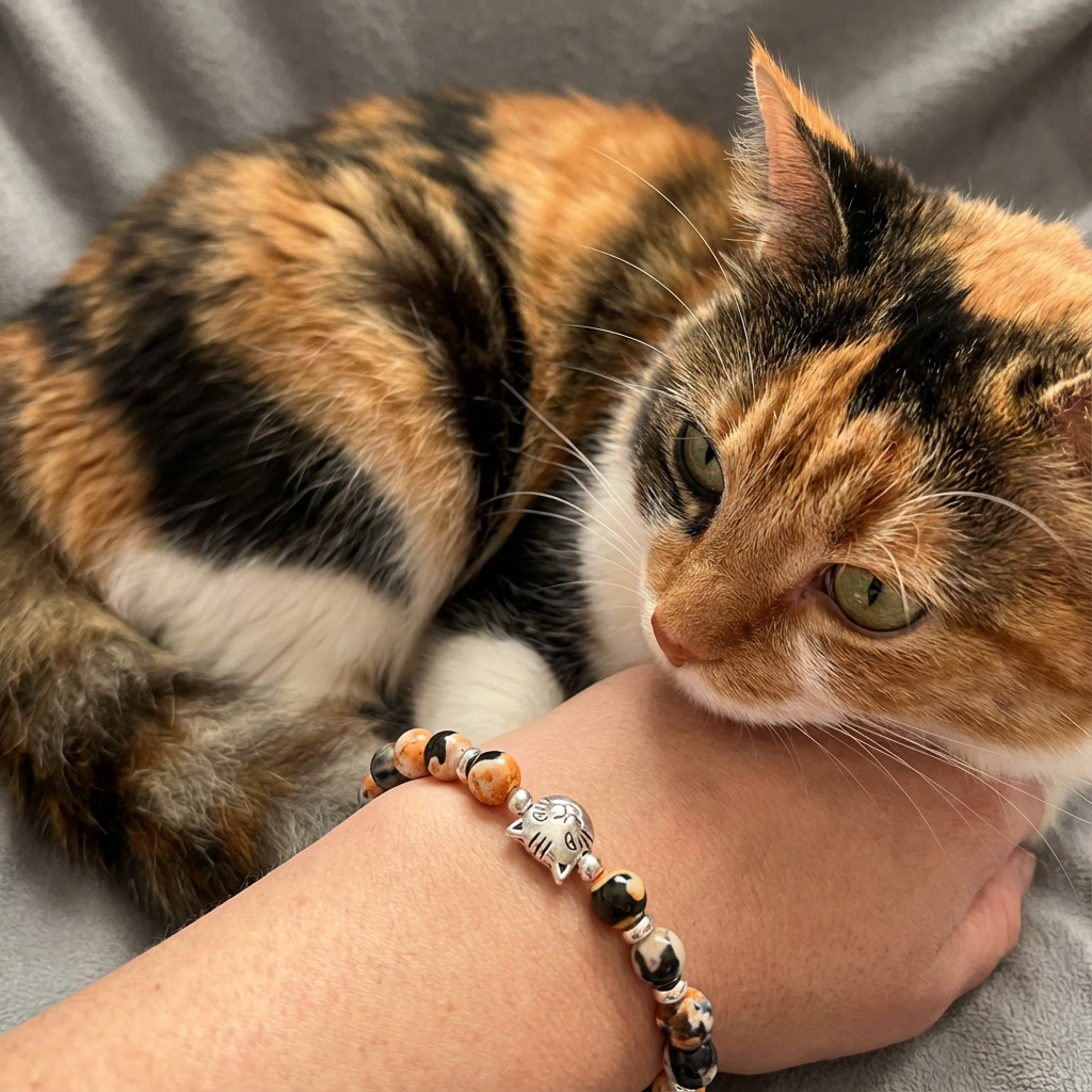 Custom Calico Cat Bracelet