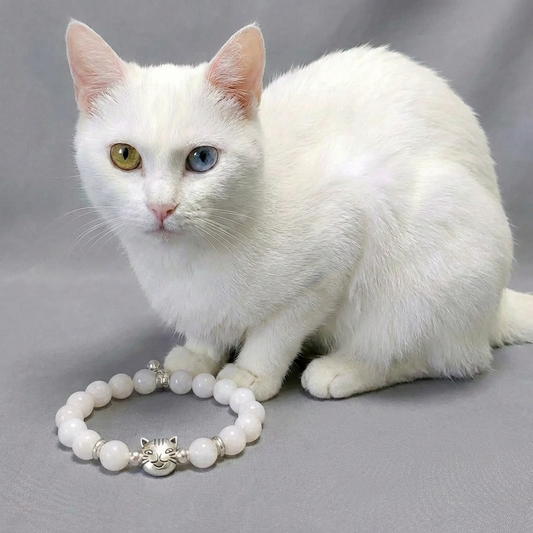Custom White Cat Bracelet