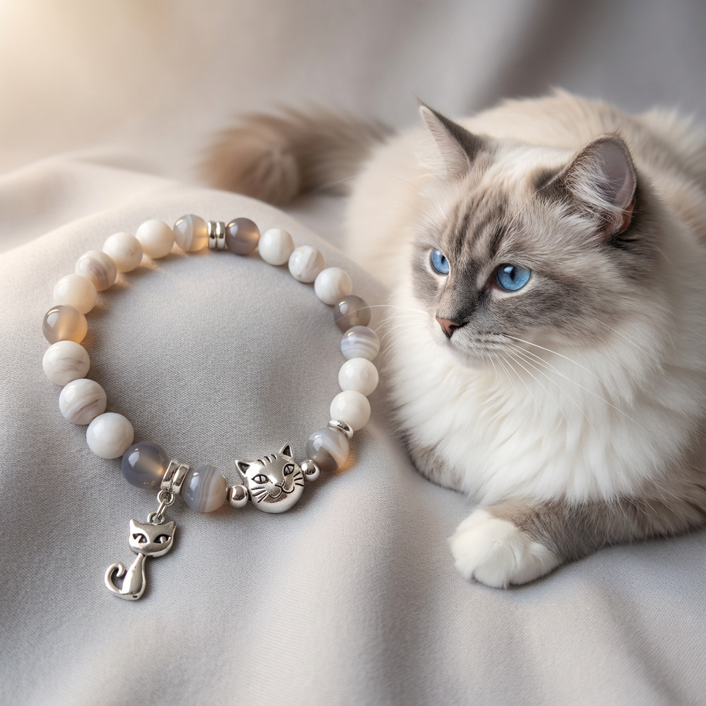 Custom Blue Ragdoll Cat Bracelet