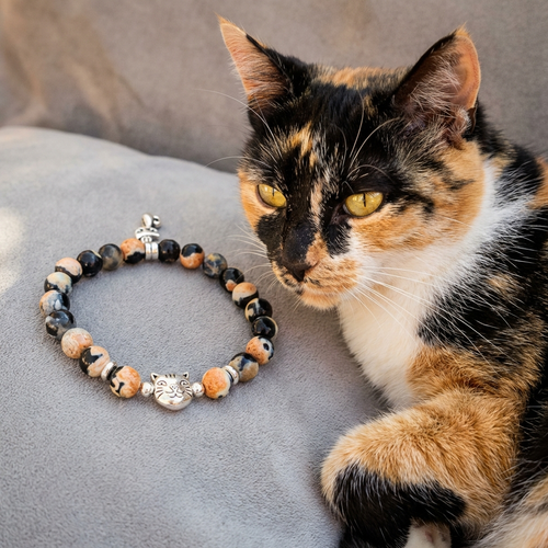 Custom Calico Cat Bracelet