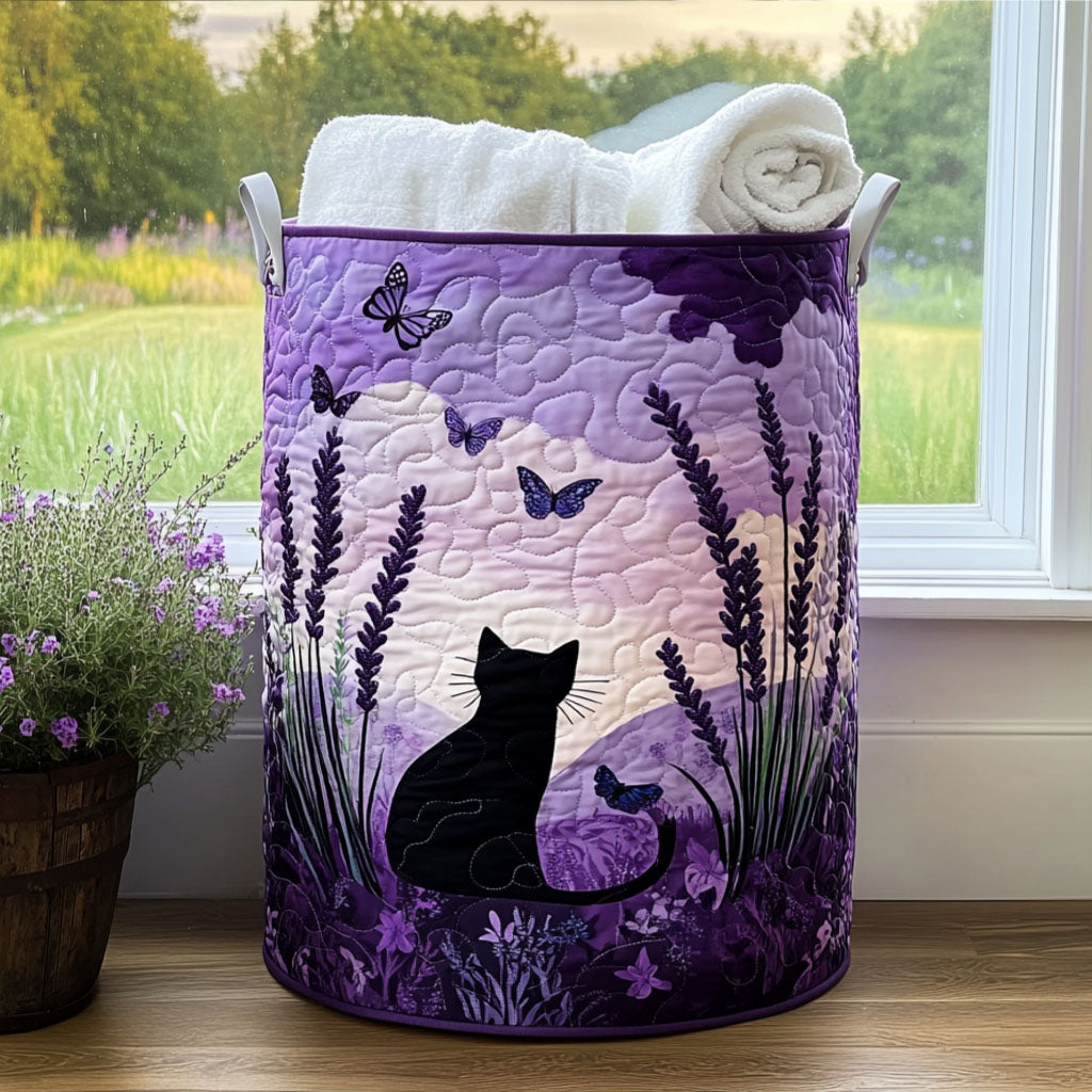 Cat Quilted Laundry Basket NCU0QN031