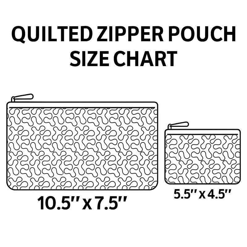 Moonlit Meow Quilted Zipper Pouch