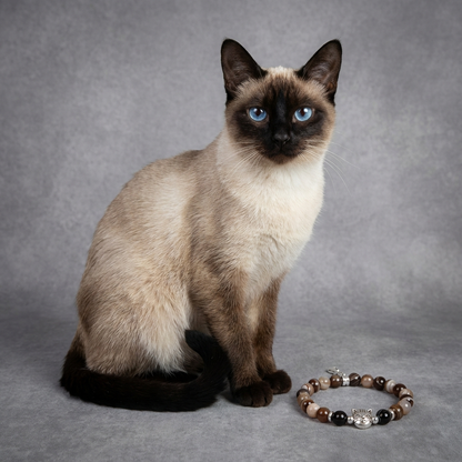 Custom Chocolate Siamese Cat Bracelet