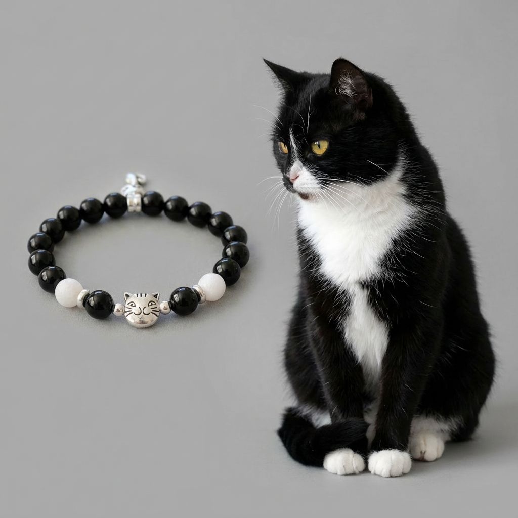 Custom Tuxedo Cat Bracelet