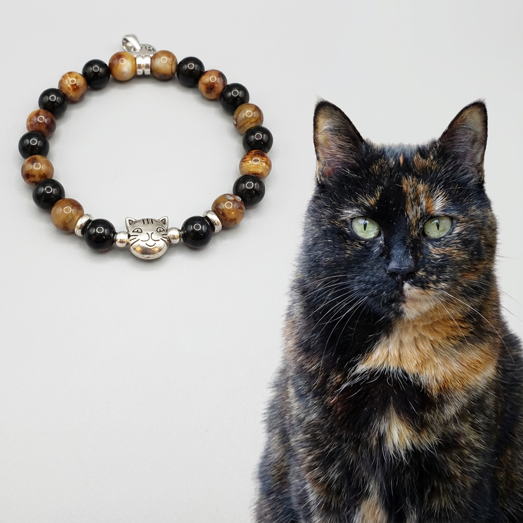 Custom Tortoiseshell Cat Bracelet