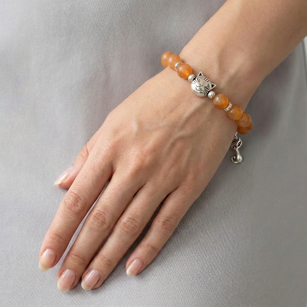 Custom Orange Tabby Cat Bracelet