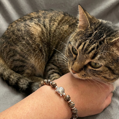 Custom Brown Tabby Cat Bracelet