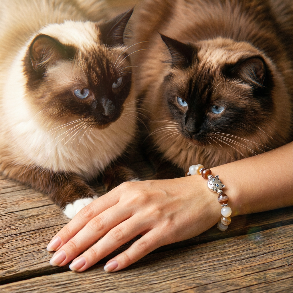 Custom Chocolate Ragdoll Cat Bracelet