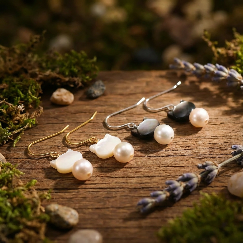 Purr-fect Pearl Dangle Earrings