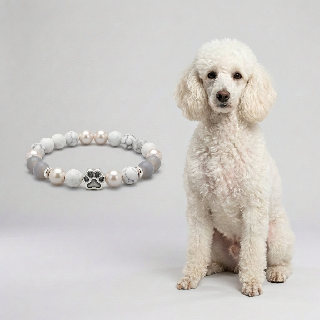 Custom Poodle (White) Bracelet