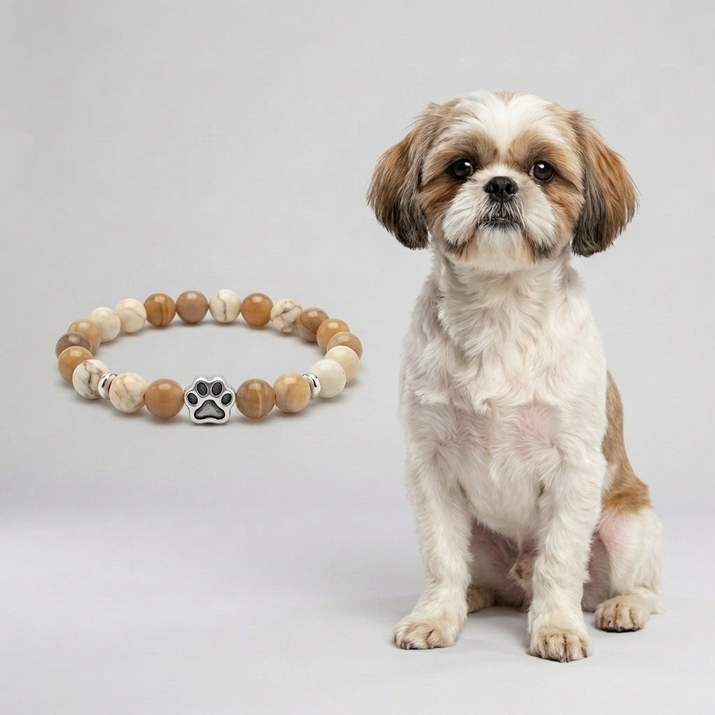 Custom Shih Tzu (White & Brown) Bracelet