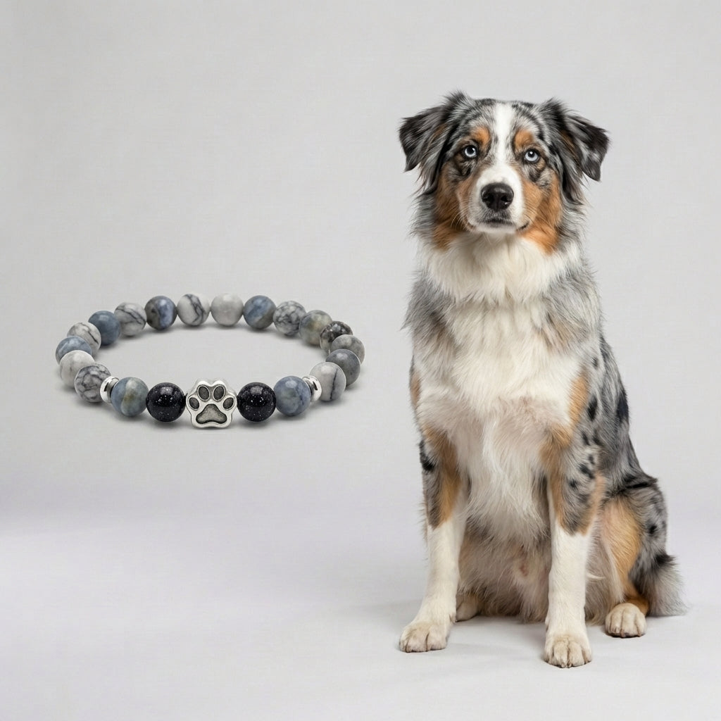 Custom Australian Shepherd (Blue Merle) Bracelet
