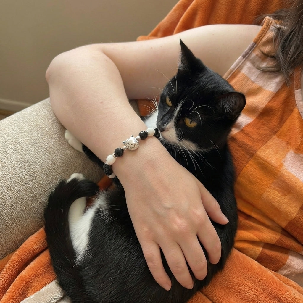 Custom Tuxedo Cat Bracelet