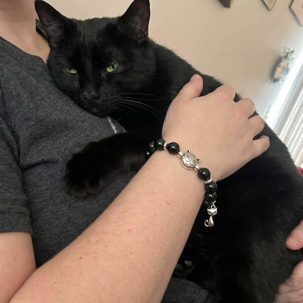 Custom Black Cat Bracelet