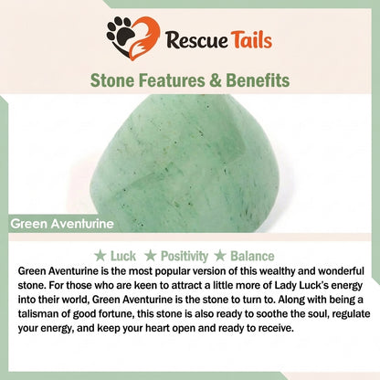The Rescue Heart Cat Pendant-Green Aventurine