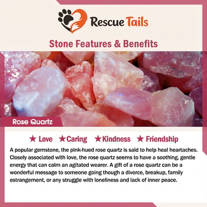 The Rescue Heart Cat Pendant – Rose Quartz