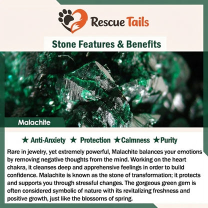 The Rescue Heart Cat Pendant – Malachite