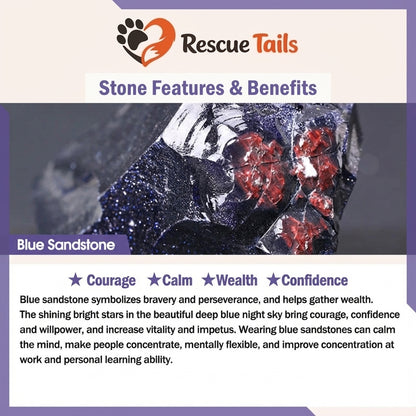 The Rescue Heart Cat Pendant – Blue Sandstone