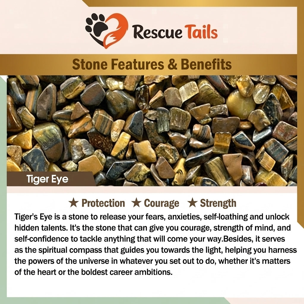The Rescue Heart Cat Pendant – Tiger Eye